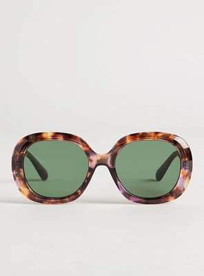 Square Oval Smoke Lens Sunglasses
