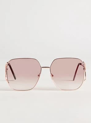Square Side Cutout Sunglasses