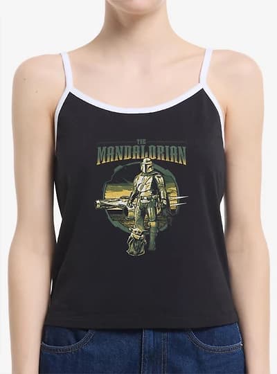 Star Wars The Mandalorian Grogu & Mando Together Again Womens Cami