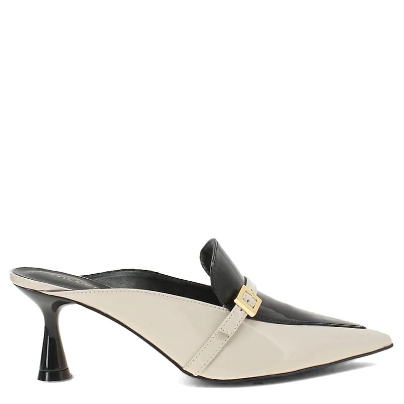 AVIRA Black & White Patent Leather