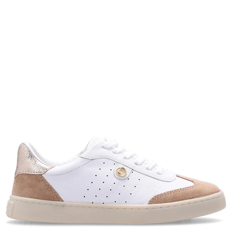 ELSINEL WHITE LEATHER SUEDE