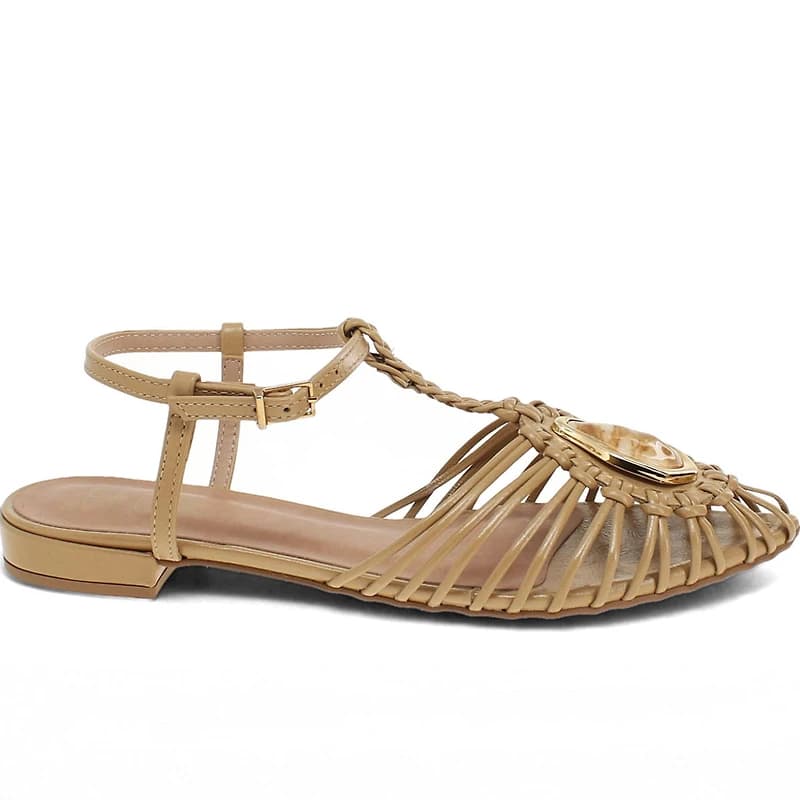 RAVINA Beige leather