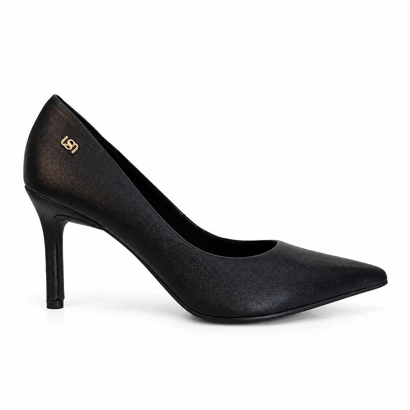 MEI Black Faux Leather
