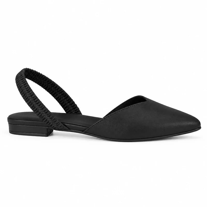 ENID Black Faux Leather