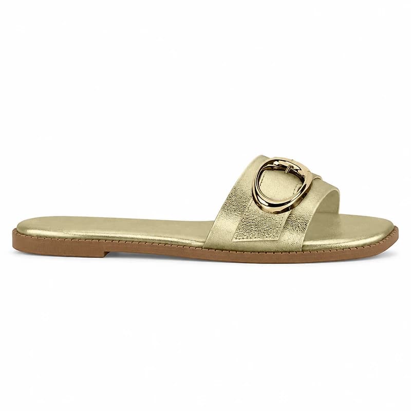 BERNADETTE Gold Faux Leather