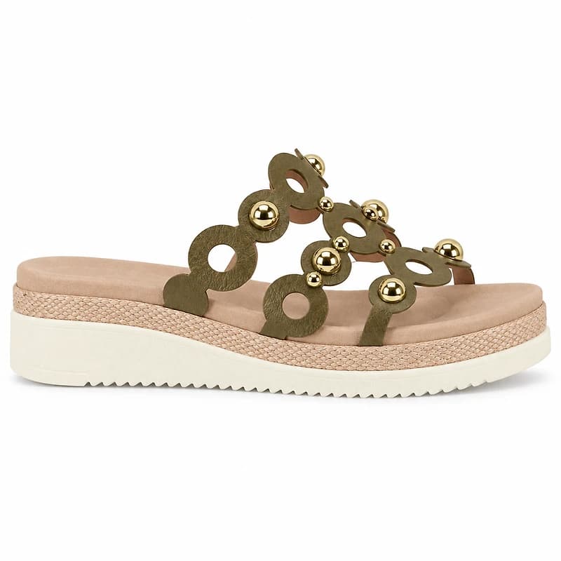 ALBERTA Olive Faux Leather