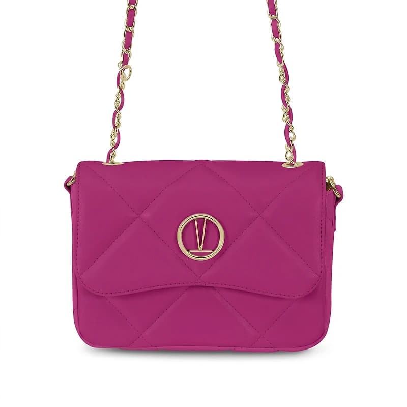 SAIDE Pink Faux Leather Bag