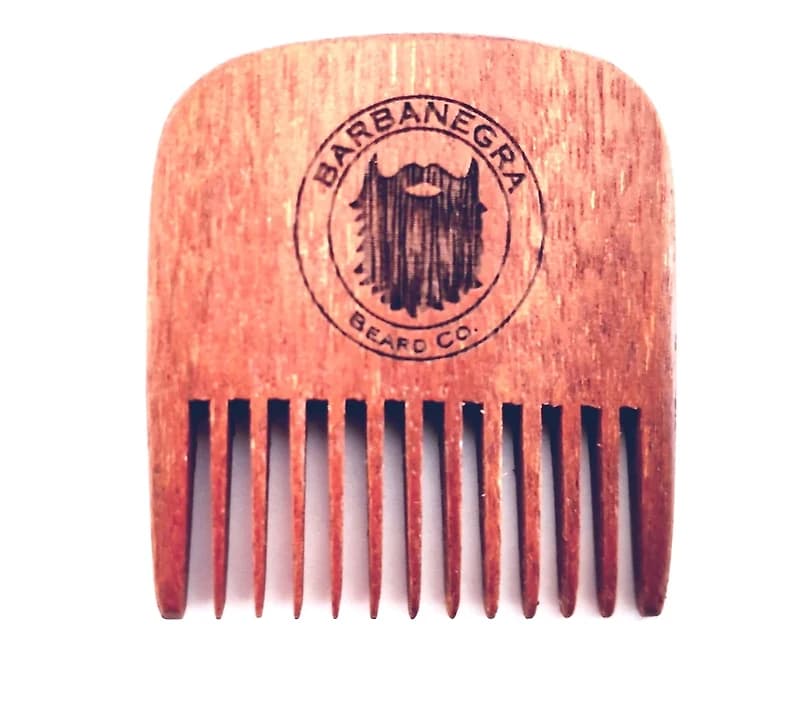 Mini peine para barba de madera