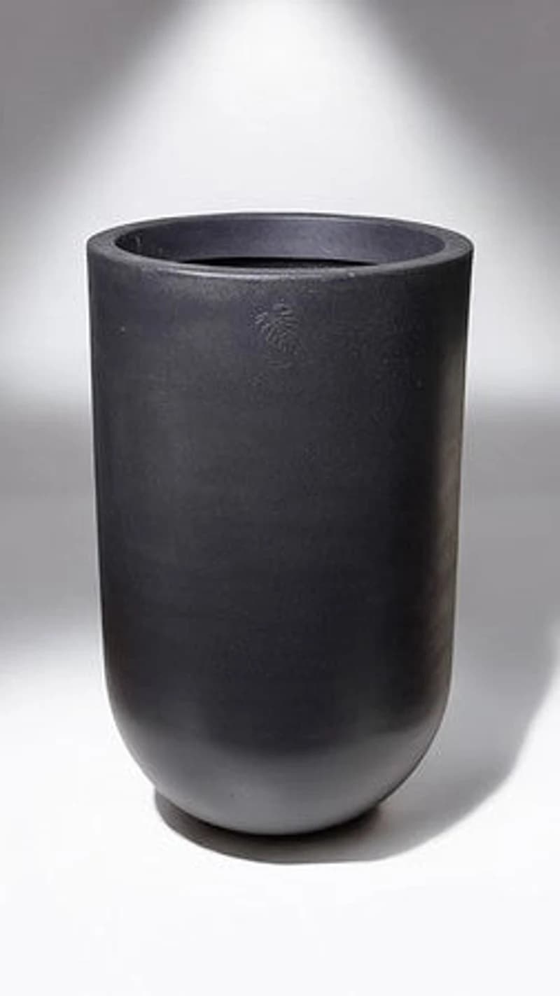 32" PLANTER DECO - BLACK
