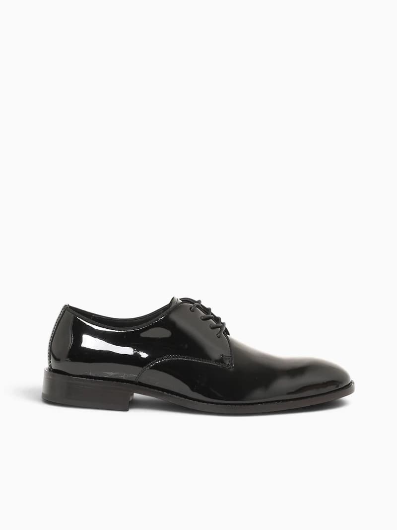 Gavney Plain Toe Black Patent
