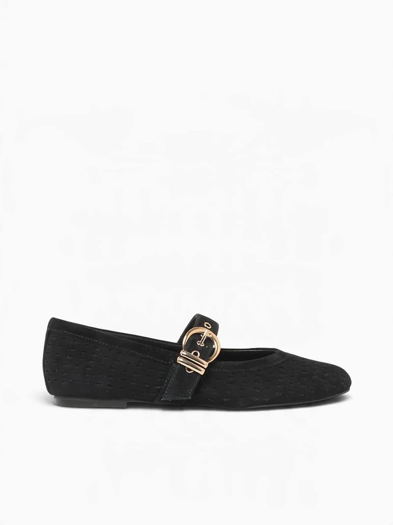 Mikela Onyx Perf Suede
